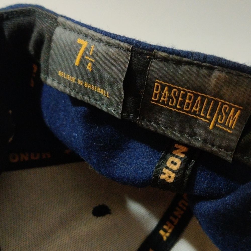 AMERICANISM BASEBALL American Favorite pastime 7 1/2 Sized Hat Red/White/Blue - Picture 7 of 8